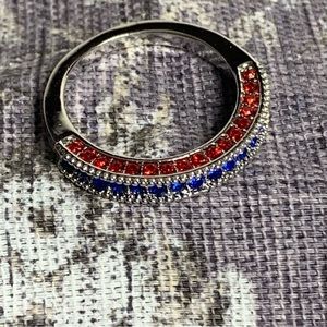 Brand New Patriotic Crystal Ring